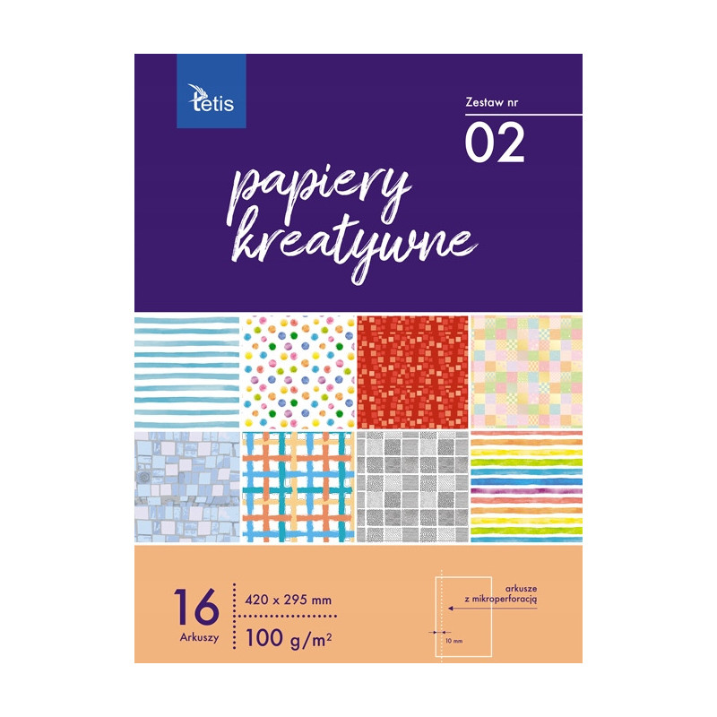 Zeszyt papierów kreatywnych A3 16k 100g KB031-02 TETIS