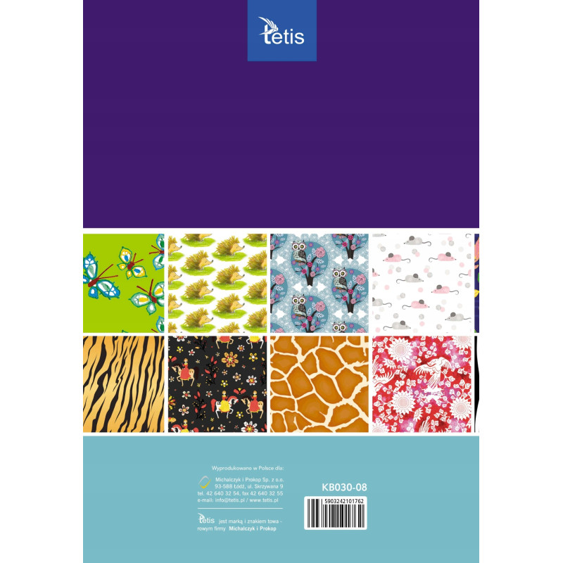 Zeszyt papierów kreatywnych A4 16k 100g KB030-08 TETIS