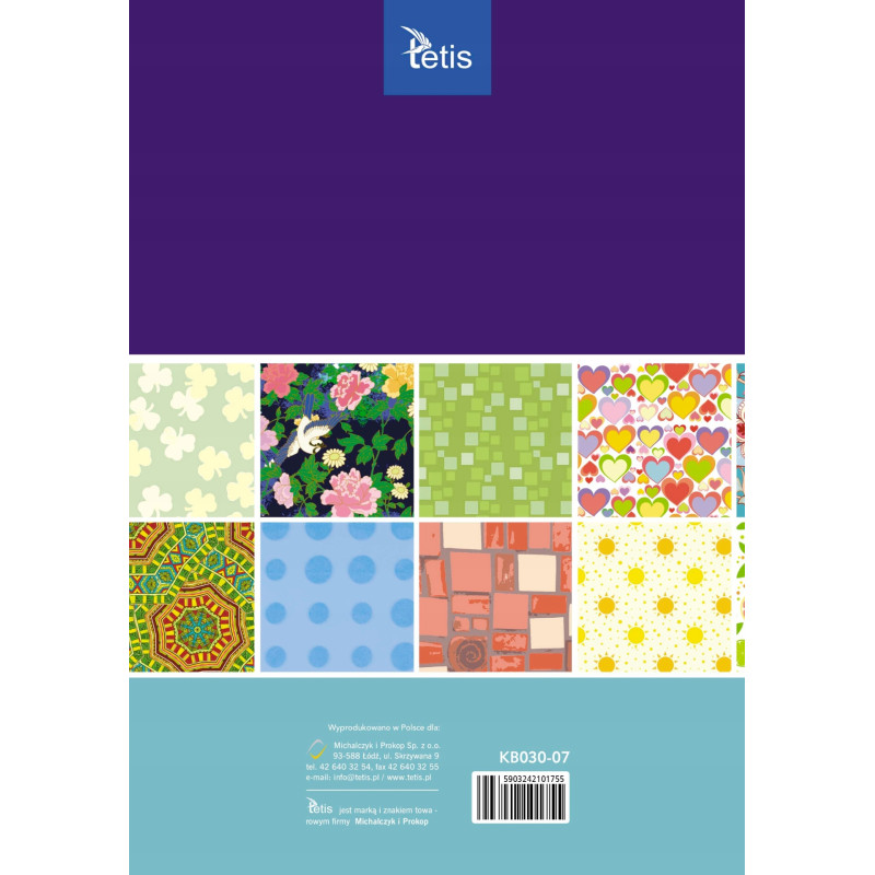 Zeszyt papierów kreatywnych A4 16k 100g KB030-07 TETIS