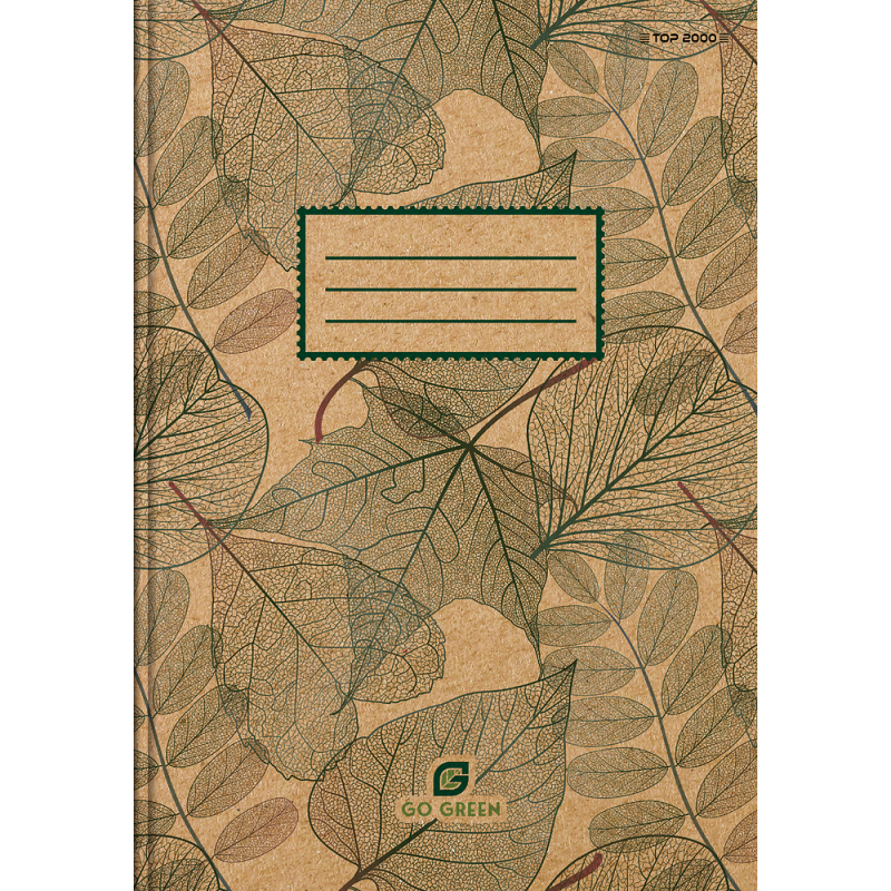 Zeszyt szkolny A5 Brulion 96 kartek w kratkę 70g GO GREEN 400153379 TOP 2000