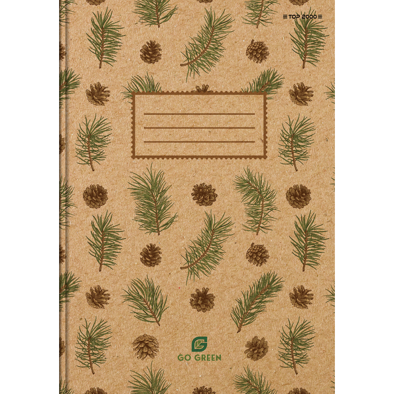 Zeszyt szkolny A5 Brulion 96 kartek w kratkę 70g GO GREEN 400153379 TOP 2000