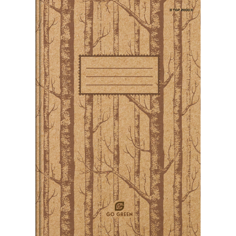 Zeszyt szkolny A5 Brulion 96 kartek w kratkę 70g GO GREEN 400153379 TOP 2000