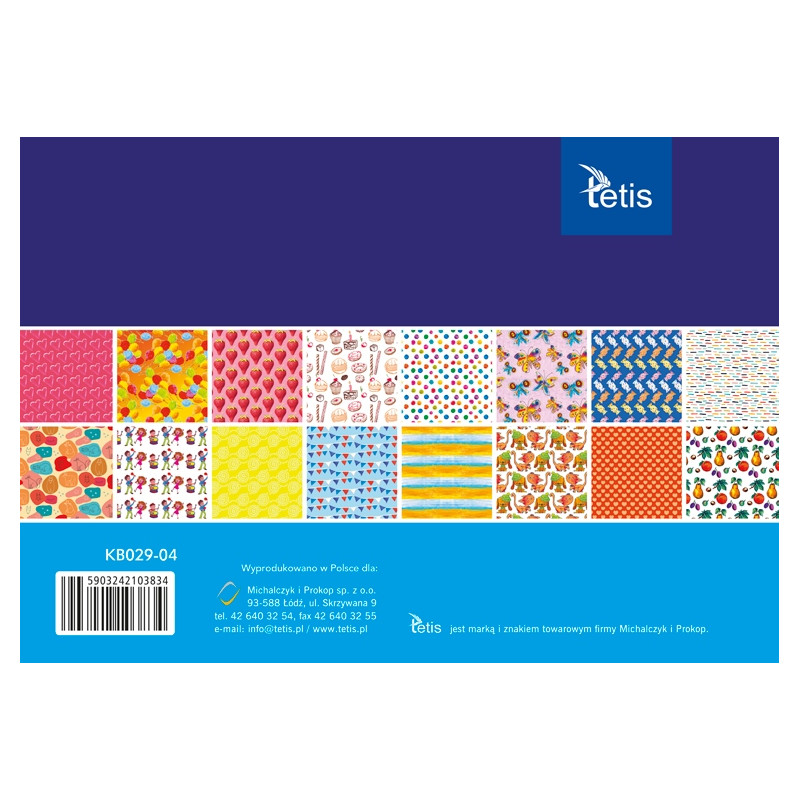 Zeszyt papierów kreatywnych A5 16k 100g KB029-04 TETIS