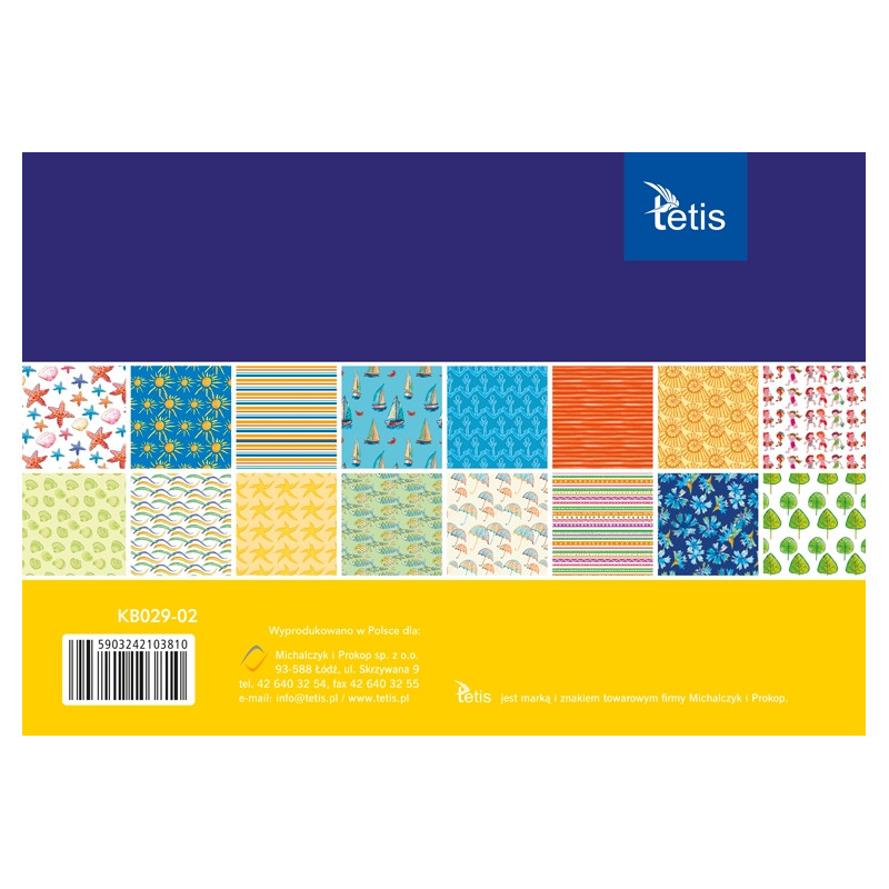 Zeszyt papierów kreatywnych A5 16k 100g KB029-02 TETIS