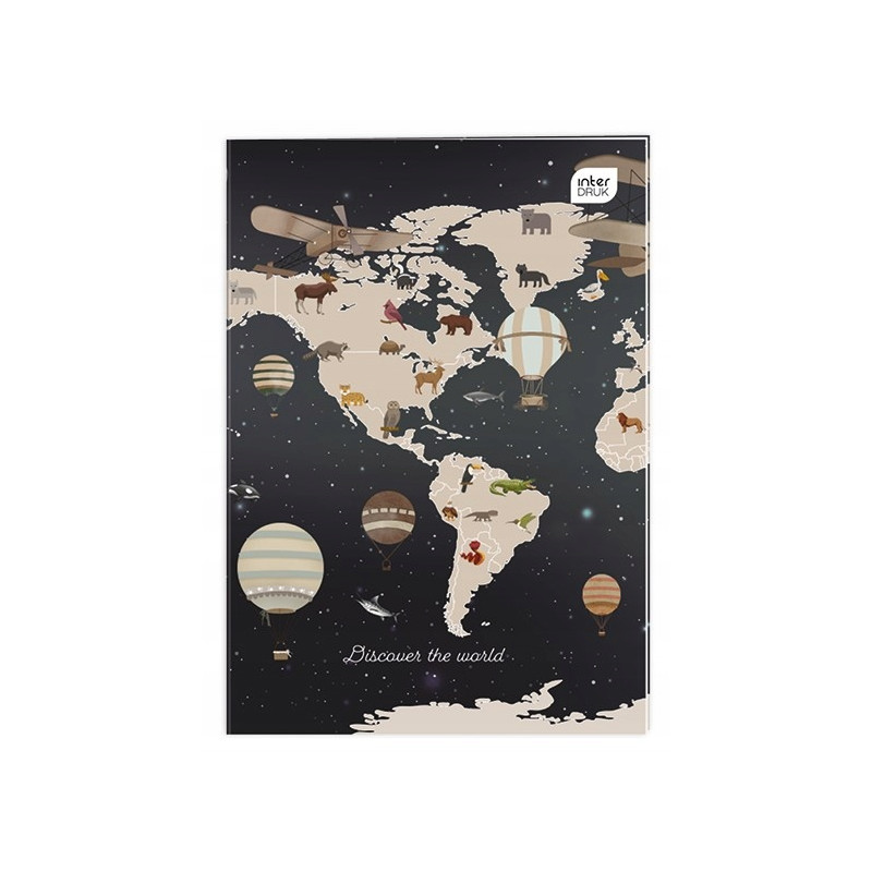 Zeszyt A4 32k kratka kolorowa 70g INTERDRUK