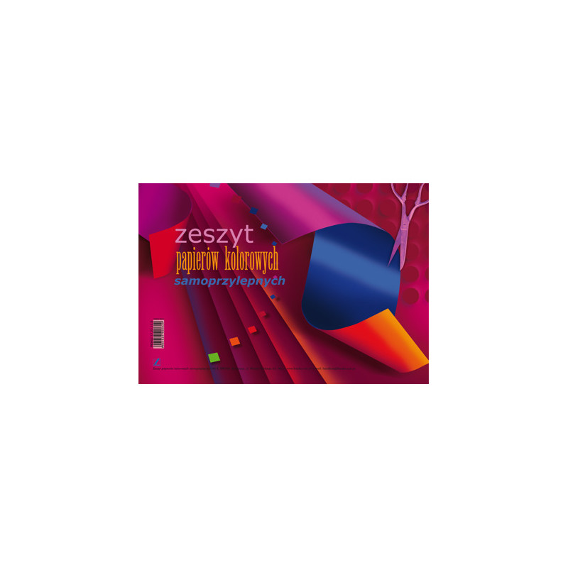 Zeszyt papierów kolorowych A5 samoprzylepnych KRESKA