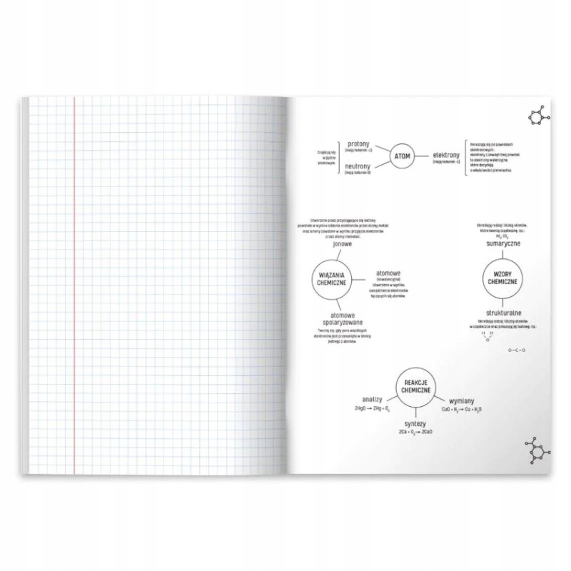 Zeszyt szkolny przedmiotowy A5 60 kartek w kratkę 70g CHEMIA 400197998 HERLITZ