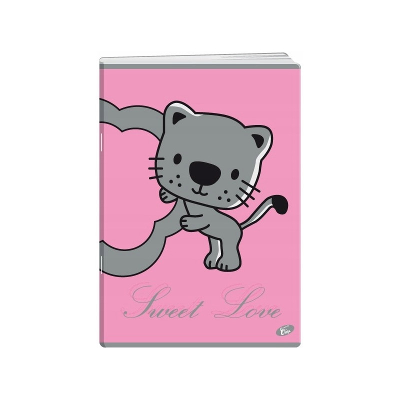 Zeszyt A5 32k kratka okładka miękka SWEET LOVE EL-M8-032-KA5 ELISA