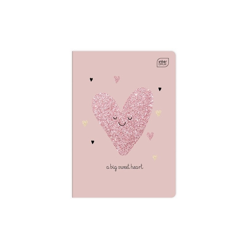 Zeszyt A5 16k 3linia GLITTER dziewczęcy INTERDRUK