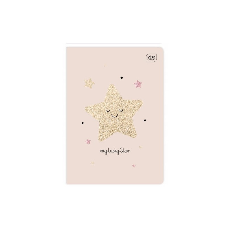 Zeszyt A5 16k 3linia GLITTER dziewczęcy INTERDRUK