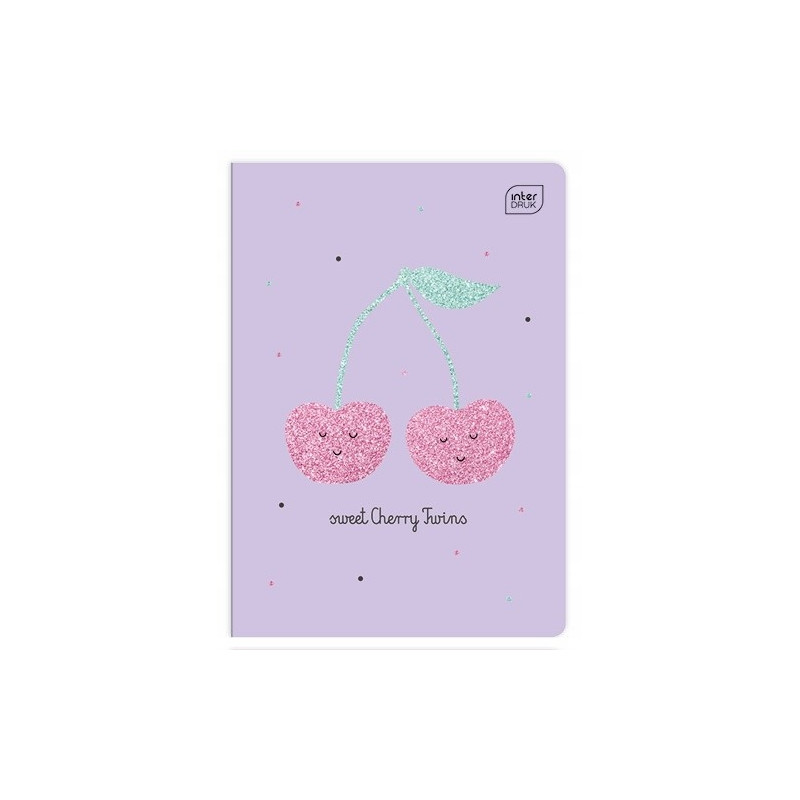 Zeszyt A5 16k 3linia GLITTER dziewczęcy INTERDRUK