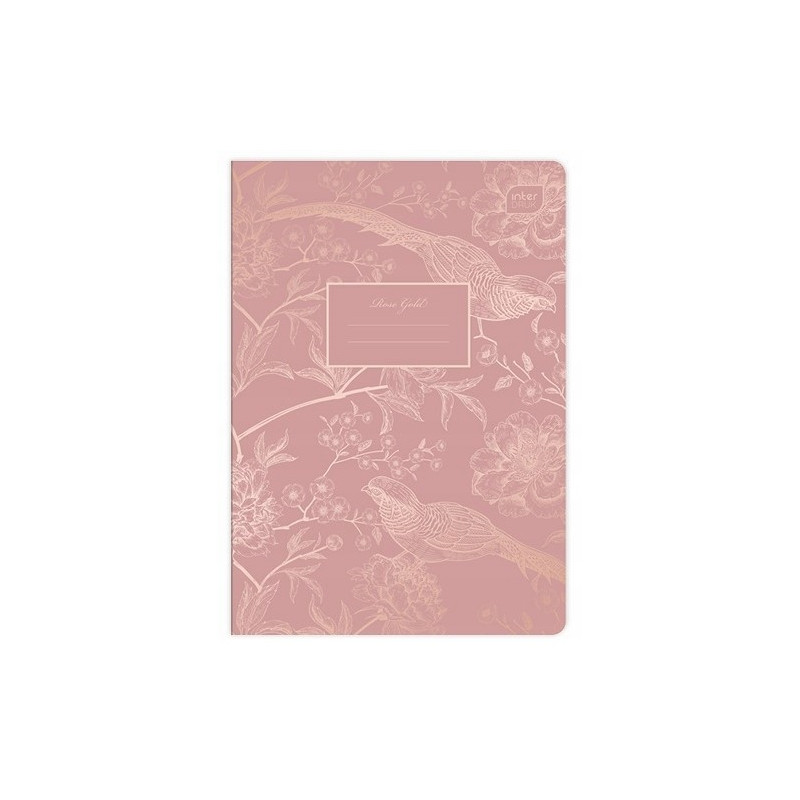 Zeszyt A5 60k linia 70g METALLIC ROSE GOLD INTERDRUK