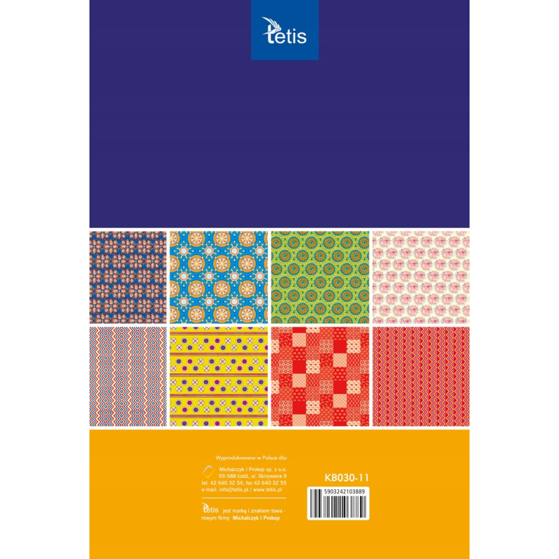 Zeszyt papierów kreatywnych A4 16k 100g KB030-11 TETIS