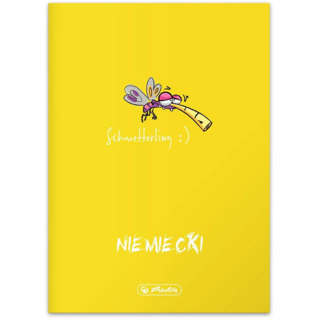Zeszyt szkolny przedmiotowy A5 60 kartek w kratkę 70g JĘZYK NIEMIECKI 400197977 HERLITZ