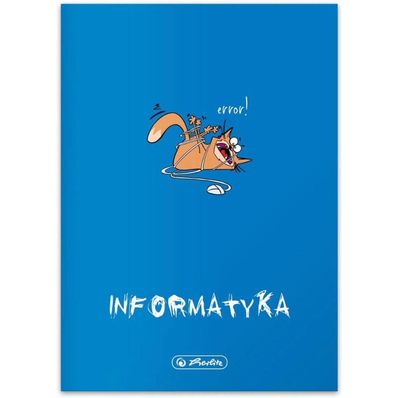 Zeszyt szkolny przedmiotowy A5 60 kartek w kratkę 70g INFORMATYKA 400198104 HERLITZ