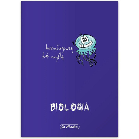 Zeszyt szkolny przedmiotowy A5 60 kartek w kratkę 70g BIOLOGIA 400198101 HERLITZ
