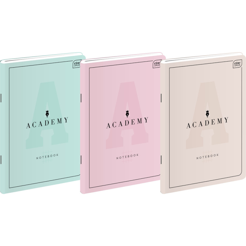 Zeszyt A4 60k kratka M 90g ACADEMY PASTEL