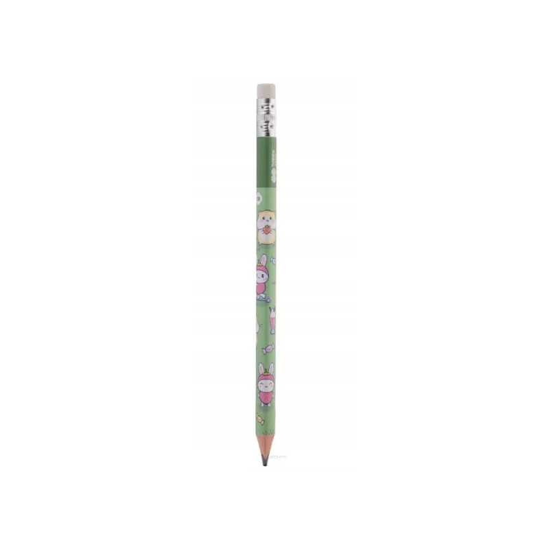 Ołówek do nauki pisania Jumbo z gumką trójkątny 2B Yummy Yum Happy Color HA 3132 01YU-2B