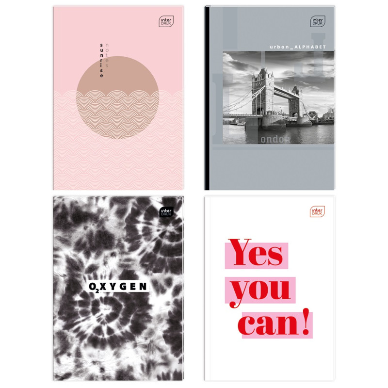 Brulion B5 96k linia oprawa półtwarda INTERDRUK