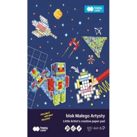Blok kolorowanka Małego Artysty A4 Pixi Planet 120g/m2 8ark. HA 3812 2030-MAPP HAPPY COLOR