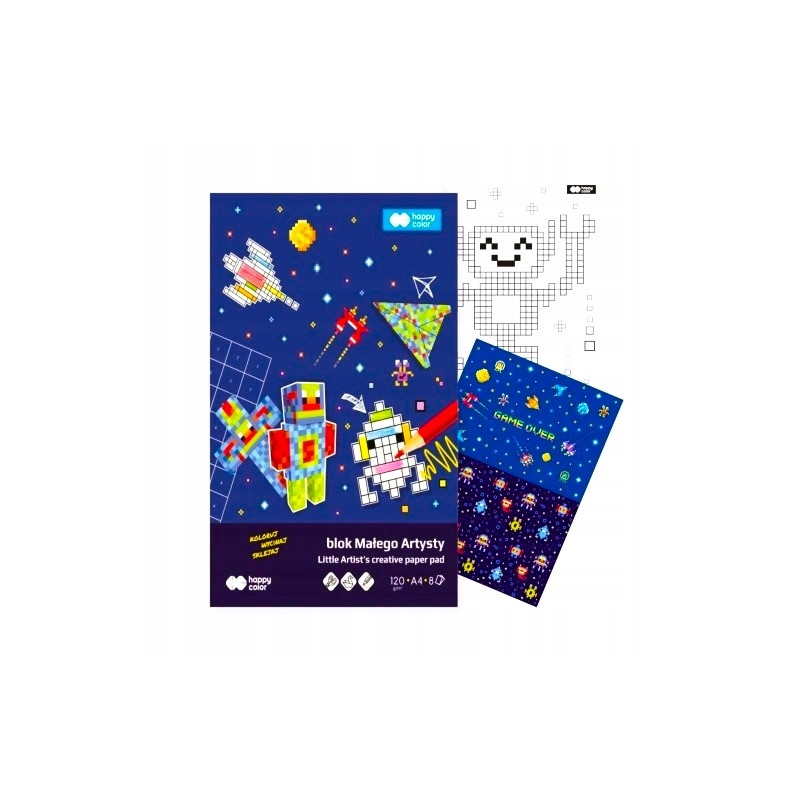 Blok kolorowanka Małego Artysty A4 Pixi Planet 120g/m2 8ark. HA 3812 2030-MAPP HAPPY COLOR