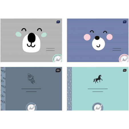 Zeszyt A4 32k 3linia kolorowa 70g POZIOM INTERDRUK