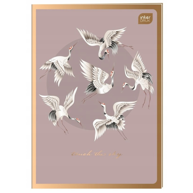 Zeszyt A4 60k kratka 70g METALLIC SATIN GOLD INTERDRUK