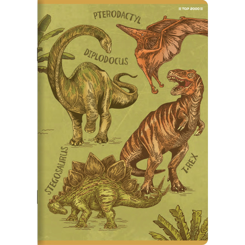 Zeszyt A5 60k kratka margines 70g DINO/SPRING 400169405 TOP 2000