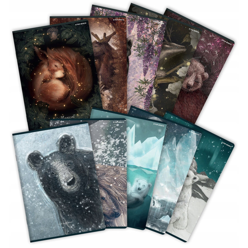 Zeszyt A5 32k kratka margines 70g FOREST/ICE 400169410 TOP 2000