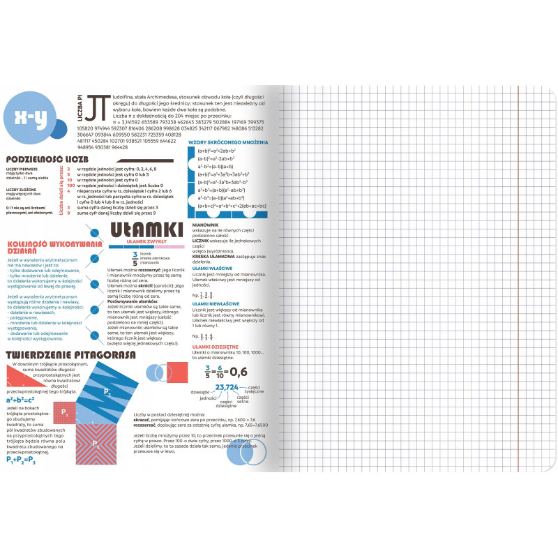 Zeszyt A5 60k kratka 70g ze ściągami MATEMATYKA 400169455 TOP 2000