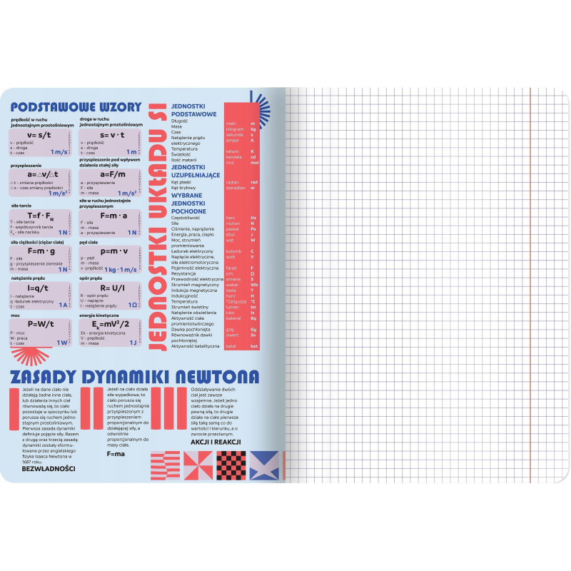 Zeszyt A5 60k kratka 70g ze ściągami FIZYKA 400169458 TOP 2000