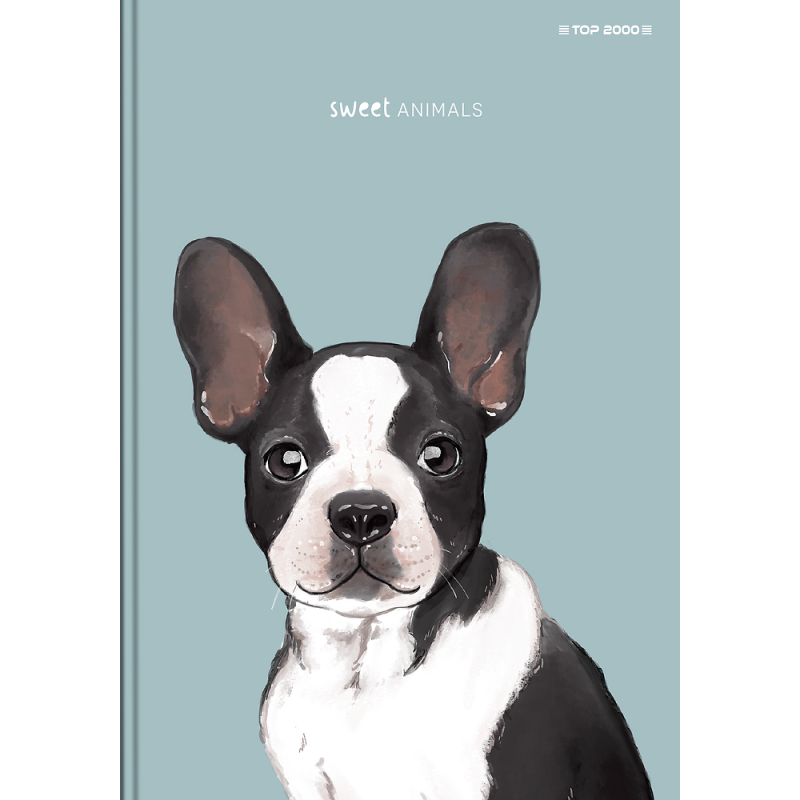 Zeszyt szkolny A5 Brulion 96 kartek w linię z marginesem SWEET ANIMAL 70g 400169480 TOP 2000