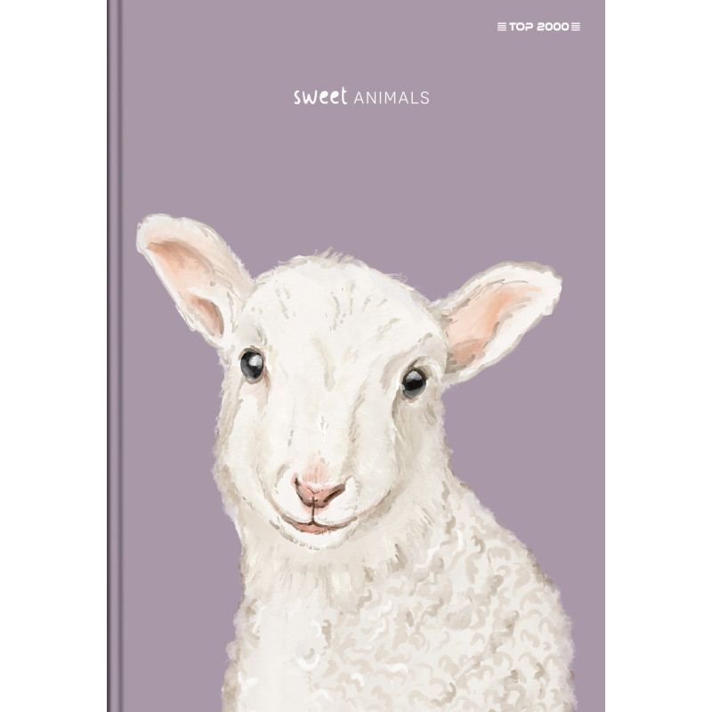 Zeszyt szkolny A5 Brulion 96 kartek w linię z marginesem SWEET ANIMAL 70g 400169480 TOP 2000