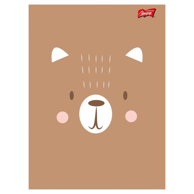 Zeszyt A5 32k kratka laminowany CUTE FACE z lakierem miejscowym B-2807 UNIPAP