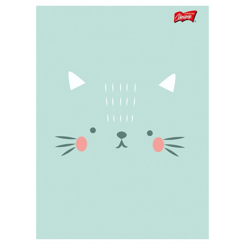 Zeszyt A5 32k kratka laminowany CUTE FACE z lakierem miejscowym B-2807 UNIPAP