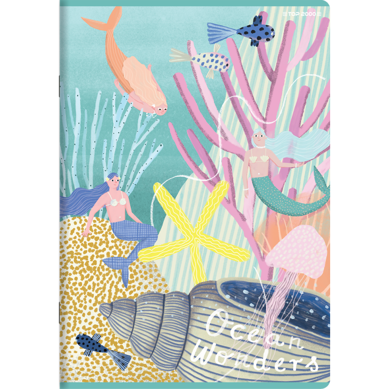 Zeszyt A5 16k 3linia kolorowa OCEAN WONDERS 400182342 TOP 2000