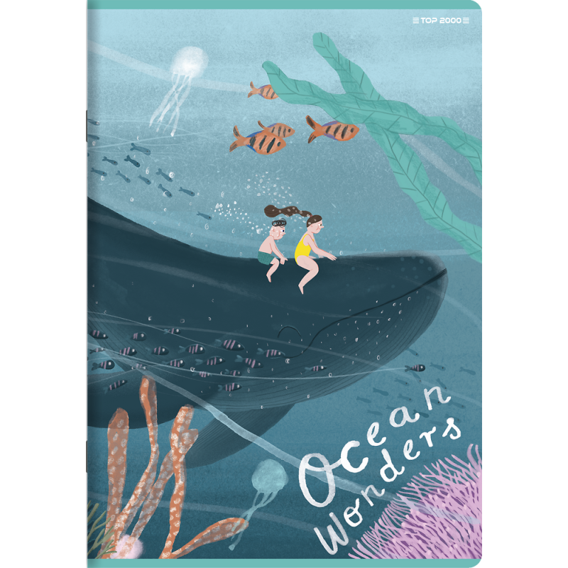 Zeszyt A5 32k kratka margines OCEAN WONDERS 400182343 TOP 2000