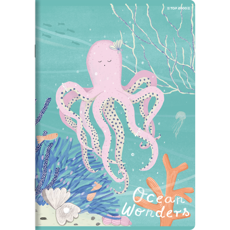 Zeszyt A5 32k kratka margines OCEAN WONDERS 400182343 TOP 2000