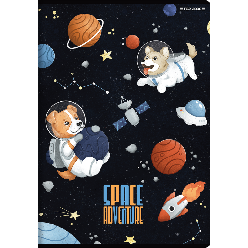 Zeszyt A5 16k 3linia kolorowa SPACE ADVENTURE 400181613 TOP 2000