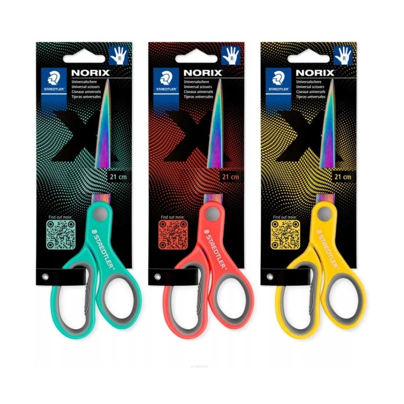 Nożyczki NORIX 21cm kolorowe ostrze, blister S 965 21X BK STAEDTLER