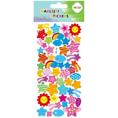 Naklejki 3D PUFFY Sky Stars 95mm x 220mm HA 4241 9522-KF02 HAPPY COLOR