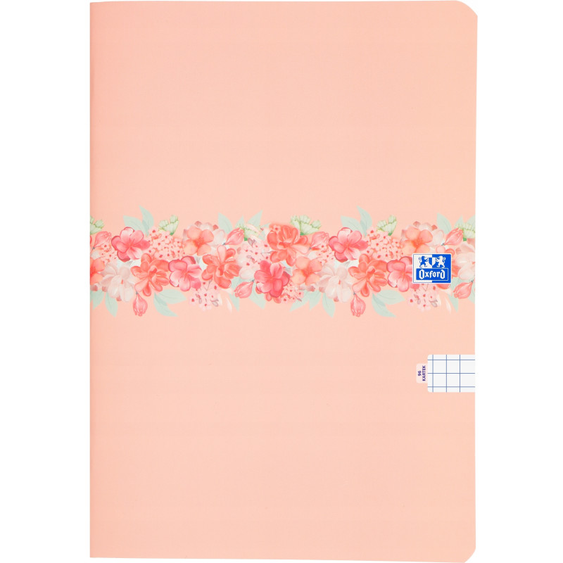 Zeszyt szkolny B5 Brulion w kwiatki 96 kartek w kratkę FLOWER 400181452 OXFORD