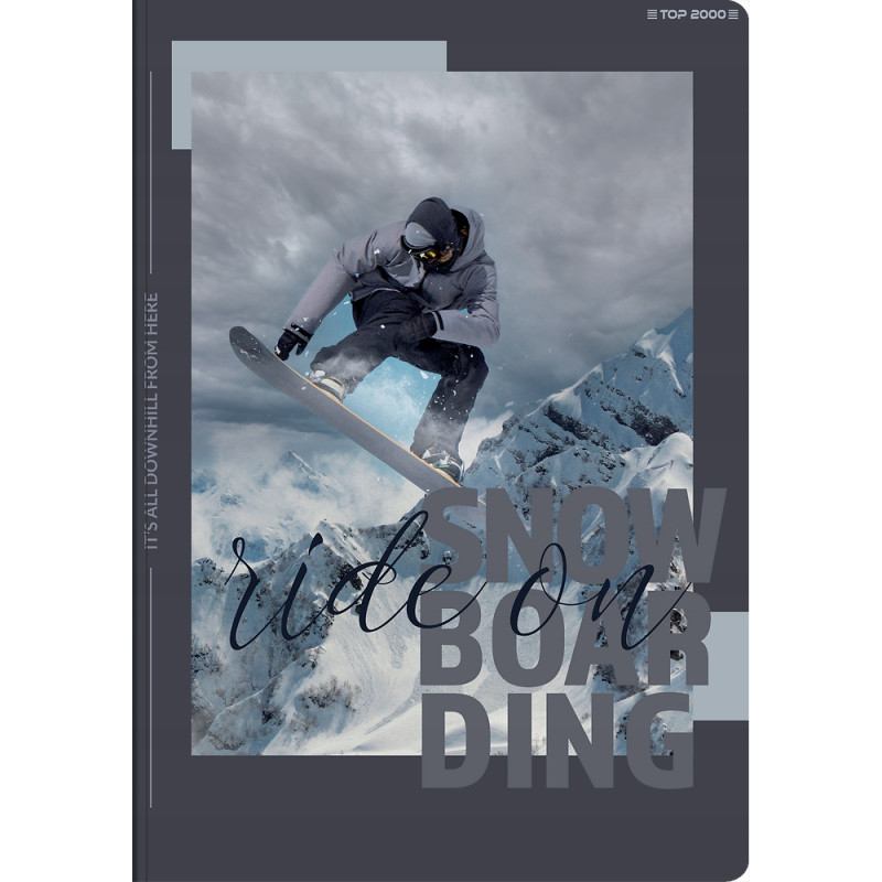 Zeszyt szkolny A5 Brulion 96 kartek w kratkę POSTER 400181914 TOP 2000