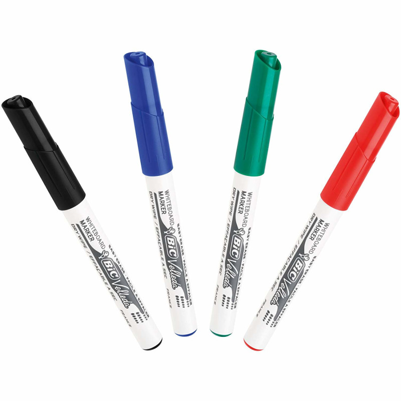 Marker VELLEDA 1741 suchościeralny mix kol. 4szt. okrągła końcówka 503842 BIC