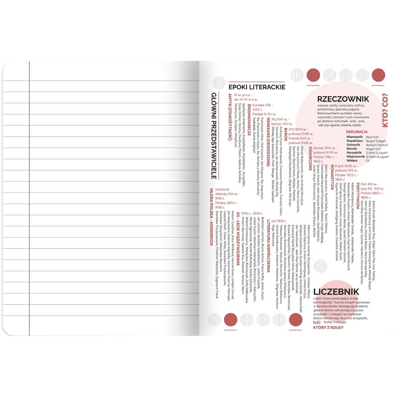 Zeszyt A5 60k linia margines ściągi POLSKI 400181523 TOP 2000