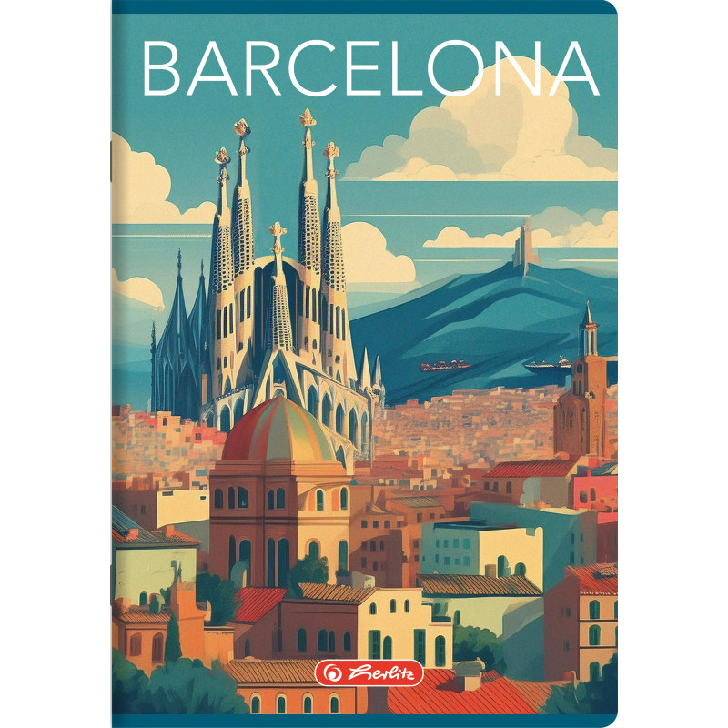 Zeszyt szkolny A5 60 kartek w kratkę 70g RETRO CITY 400196845 HERLITZ