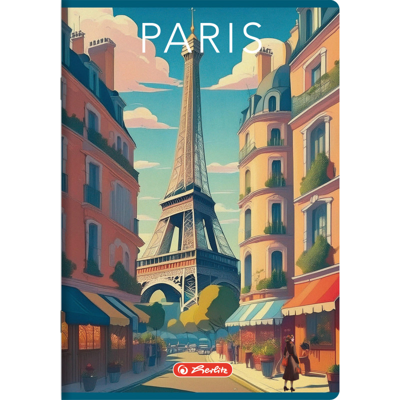 Zeszyt A4 96k linia margines RETRO CITY 400196849 HERLITZ