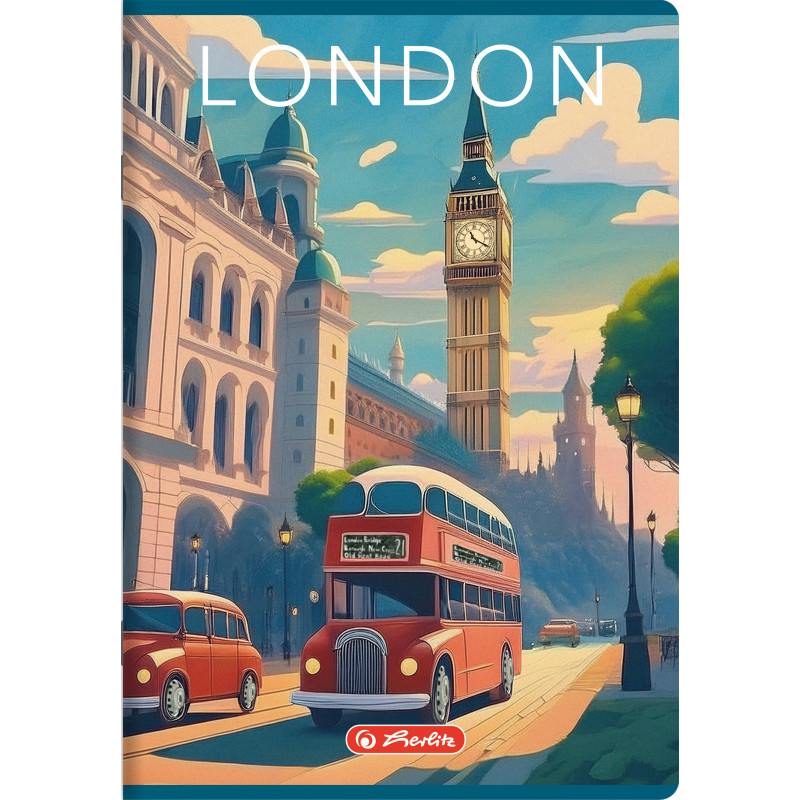 Zeszyt A4 96k linia margines RETRO CITY 400196849 HERLITZ