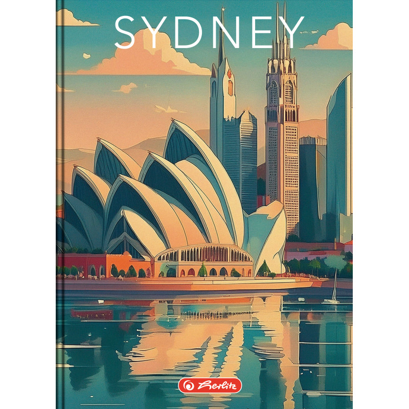 Brulion B5 160 kartek w kratkę z marginesem Zeszyt szkolny RETRO CITY 400196853 HERLITZ