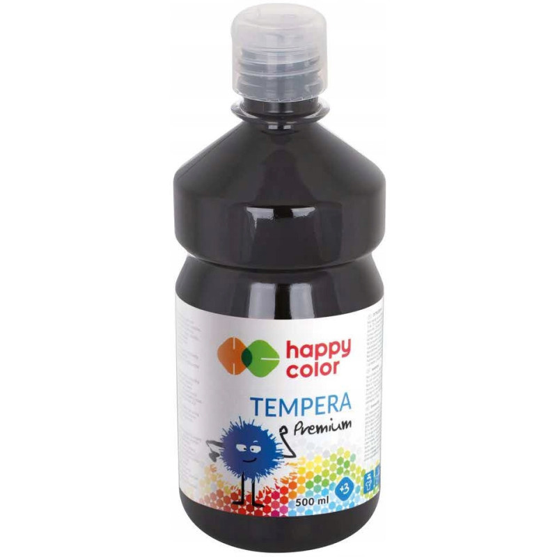 Farba TEMPERA Premium 500ml czarna HAPPY COLOR HA 3310 0500-9
